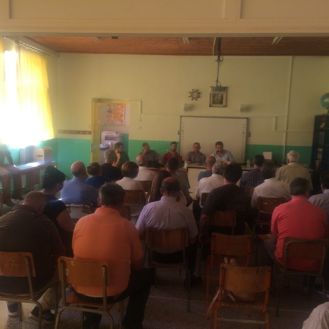 Στιγμιότυπο από την Τοπική Συνέλευση του Δημάρχου Αγράφων στην ΤΚ Γρανίτσας